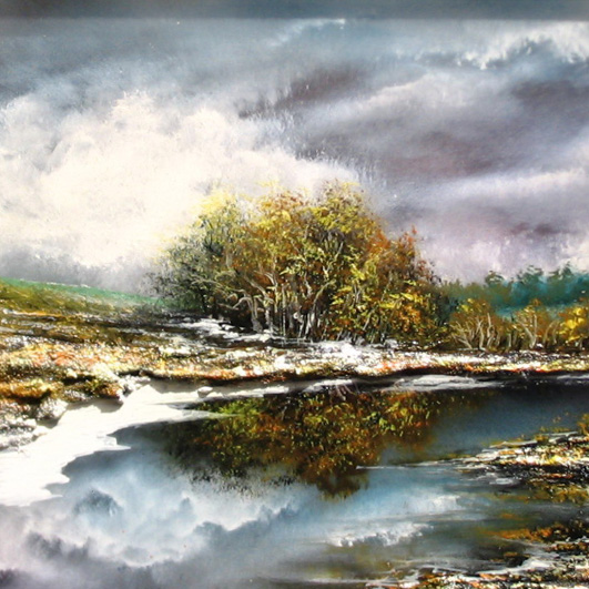 Ранняя весна - картина на зеркале