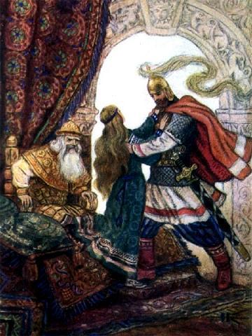 Руслан и Людмила перед царем