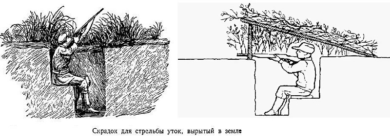Скрадок не должен выделяться на фоне окружающей среды