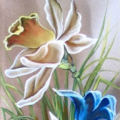 Нарциссы - картина на зеркале