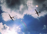 Планер на аэробуксировке