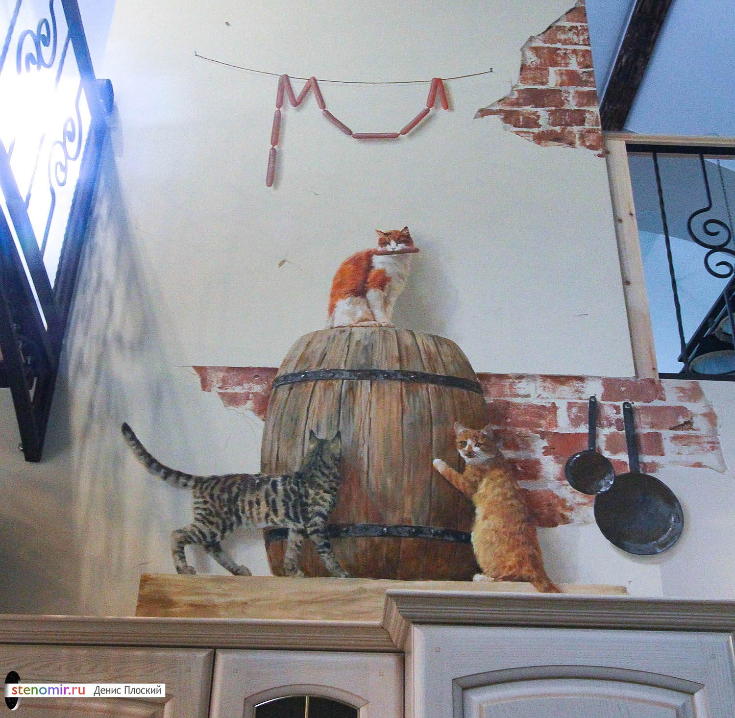 Рисунки с кошками на стенах