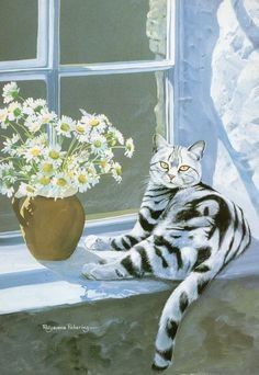 Иллюстрации, Иллюстрации Арт, Акварельные Кошки, Кошачий Рисунок, Картины Животных, Собачье Искусство, Котопес, Акварель, Гравюры