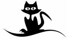 Трафарет кот с глазами