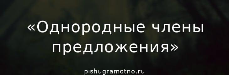 Однородные члены предложения и двоеточие