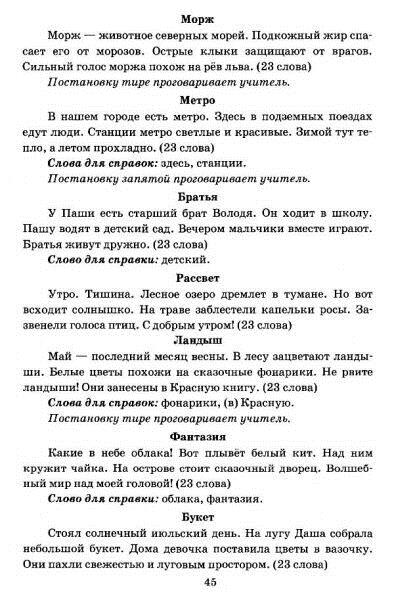 Диктанты по русскому языку на тему весна (1 класс)