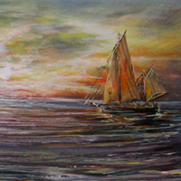 Картина на зеркале - Пейзаж.