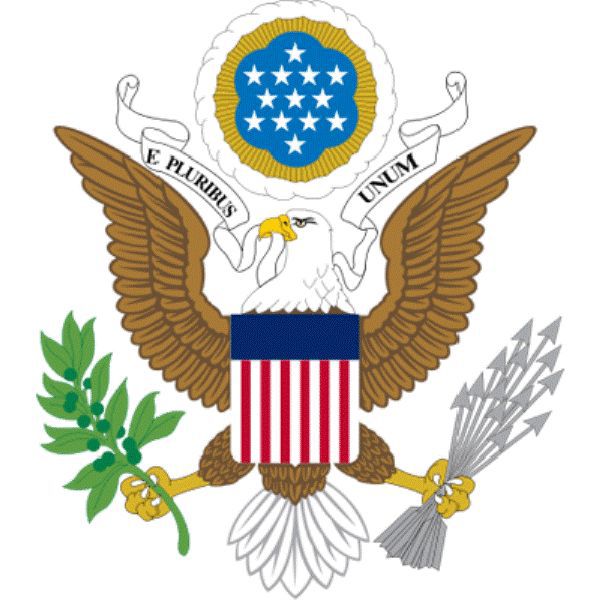 Белоголовый орлан - символ Америки и изображен на гербе США.