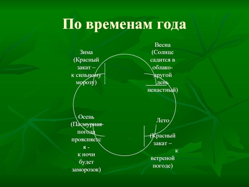 По временам года