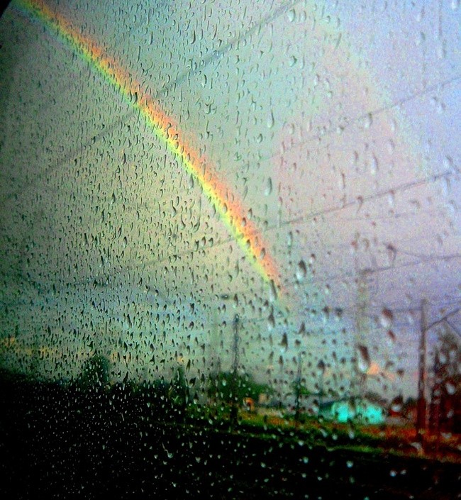 капли на стекле