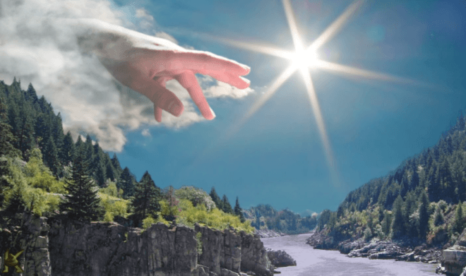 рука из тучи