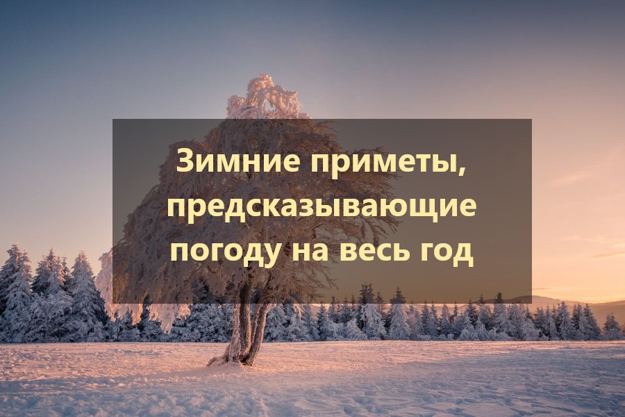 Зимние приметы, предсказывающие погоду на весь год