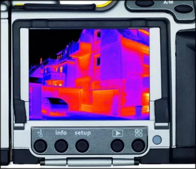 Экран строительного тепловизора