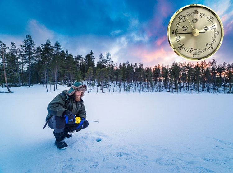 Какое давление для рыбалки лучше зимой