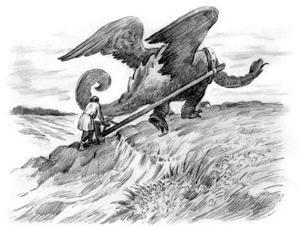 Иллюстрация к сказке Никита Кожемяка