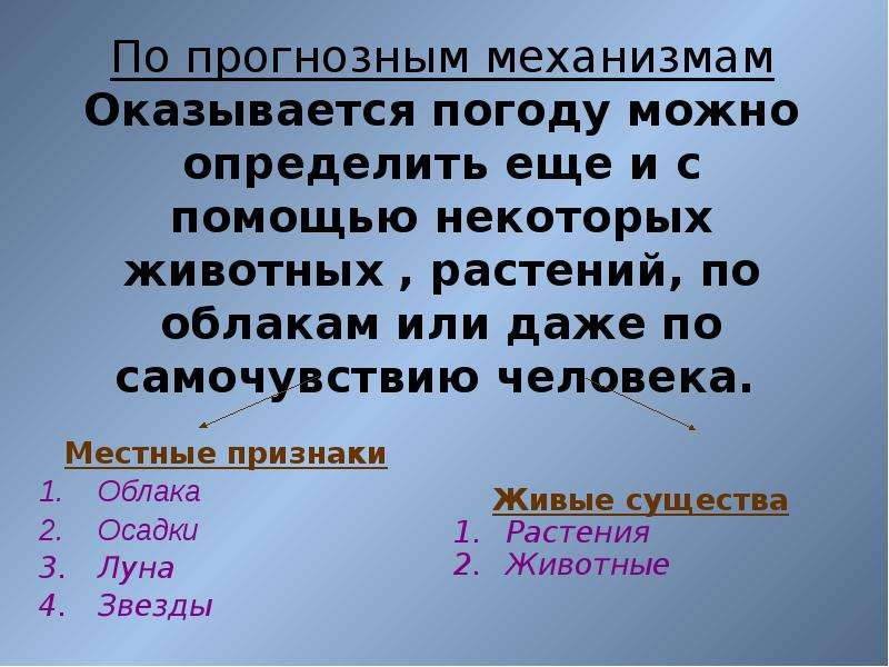 Народные приметы как средство определения погоды - презентация к уроку Окружающий мир, слайд №7
