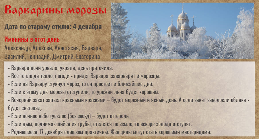 Варварины морозы