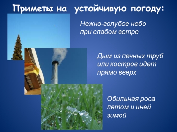 презентация по теме народные приметы и погода