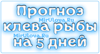Прогноз клева рыбы на пять дней