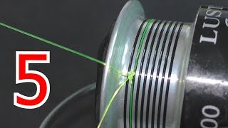 Как привязать основную леску к шпуле