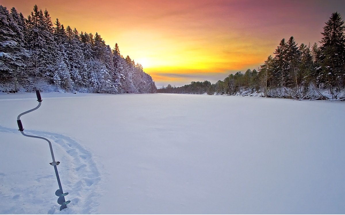 Зимнее место для ловли рыбы