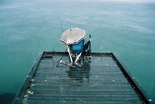 рыбалка в дождь