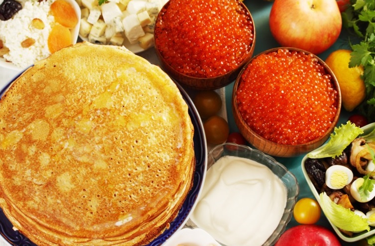 Блины с красной икрой