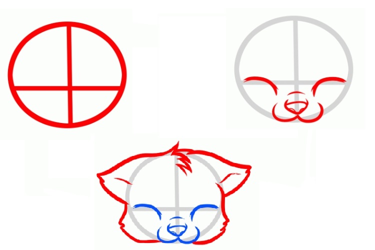 Рисунок спящей кошки