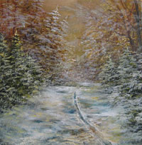 Тропинка в зимнем лесу.