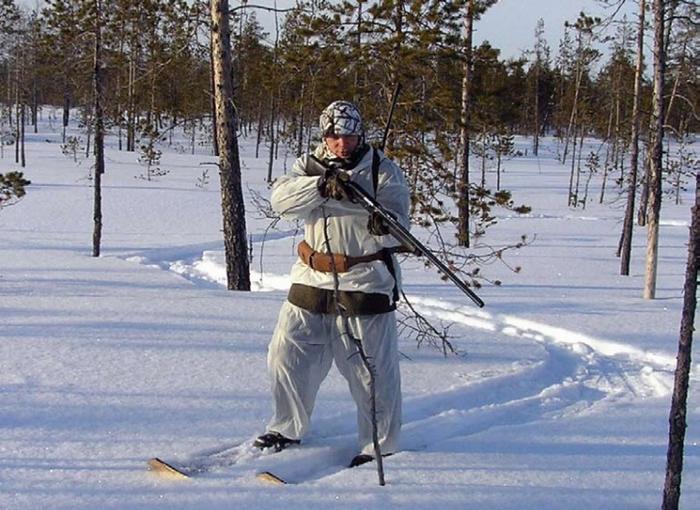 Выслеживание глухаря на лыжах